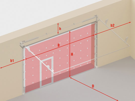 как правильно сделать замеры для секционных ворот